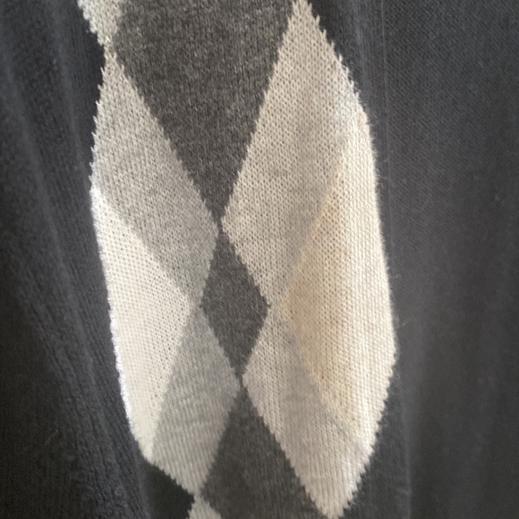 Old Navy Black And White Argyle Button Front Cardigan Size L - Picture 3 of 6